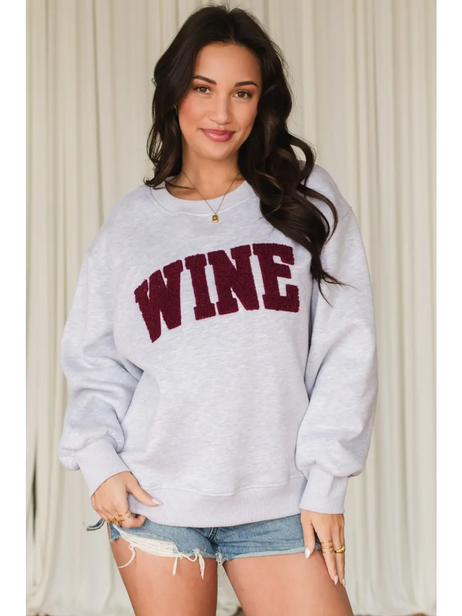 Gray Wine Sweatshirt