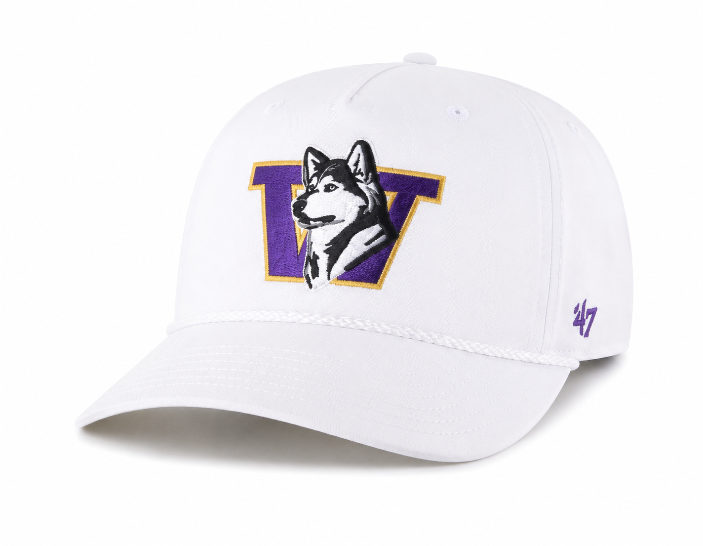 Washington Huskies Vin - White Rope 47 Hitch Hat