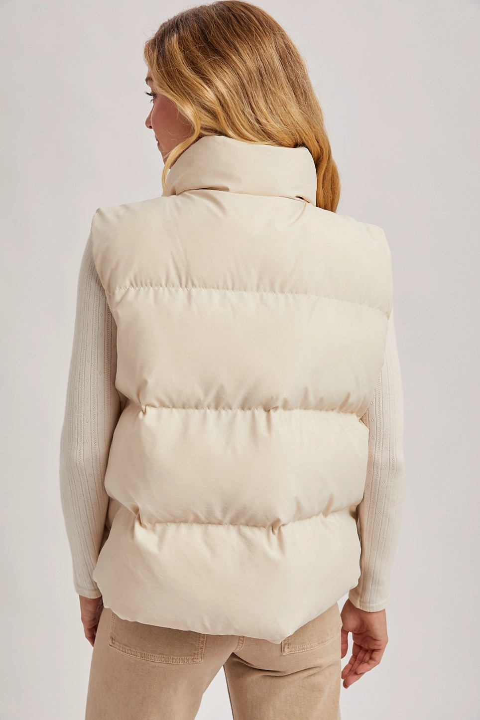 Zipper Front Puffer Vest