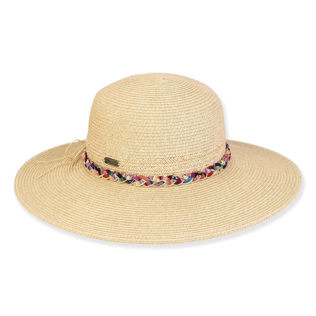 Paperbraid Floppy Hat Brim 4" - Ecru