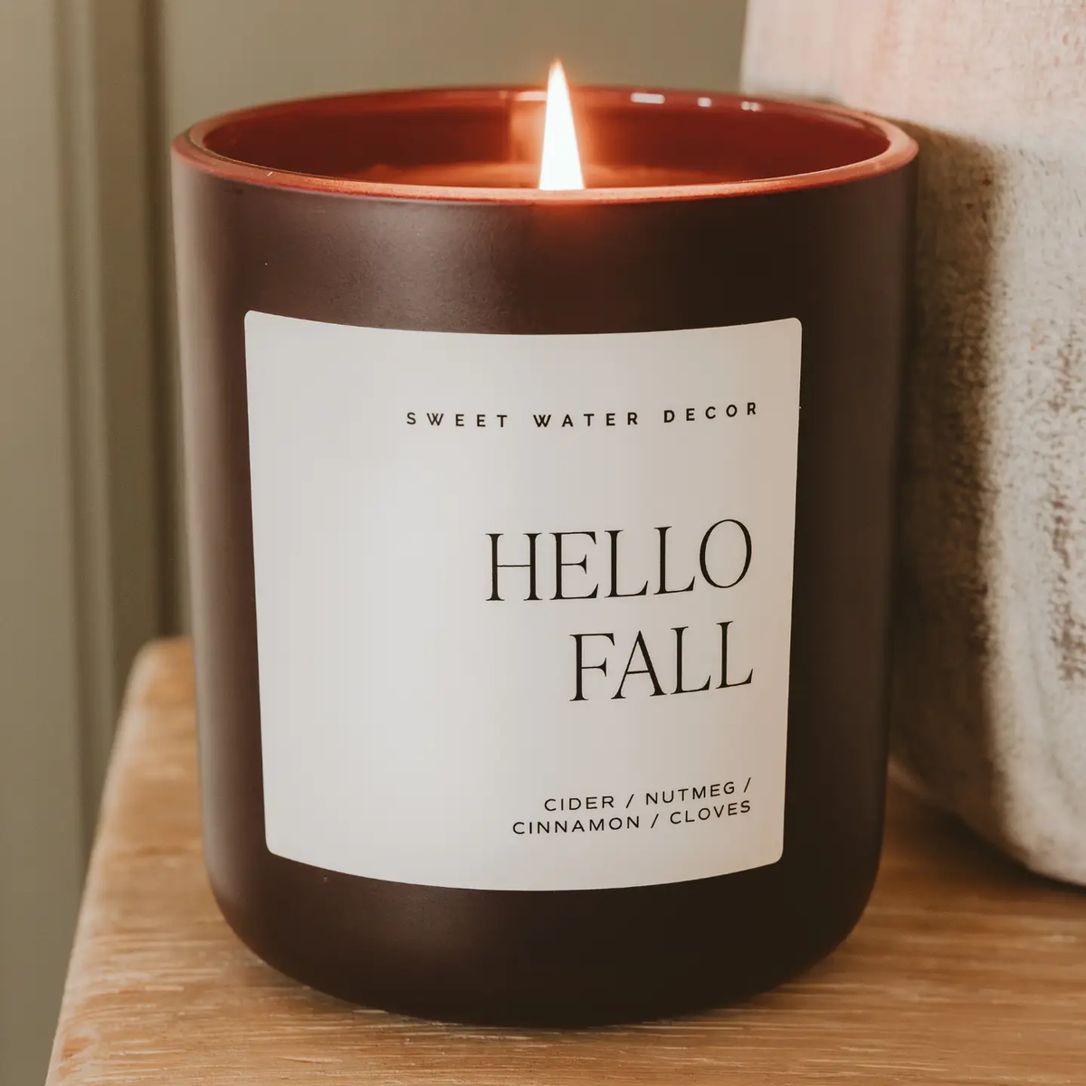 Hello Fall 15 oz Soy Candle Matte Jar