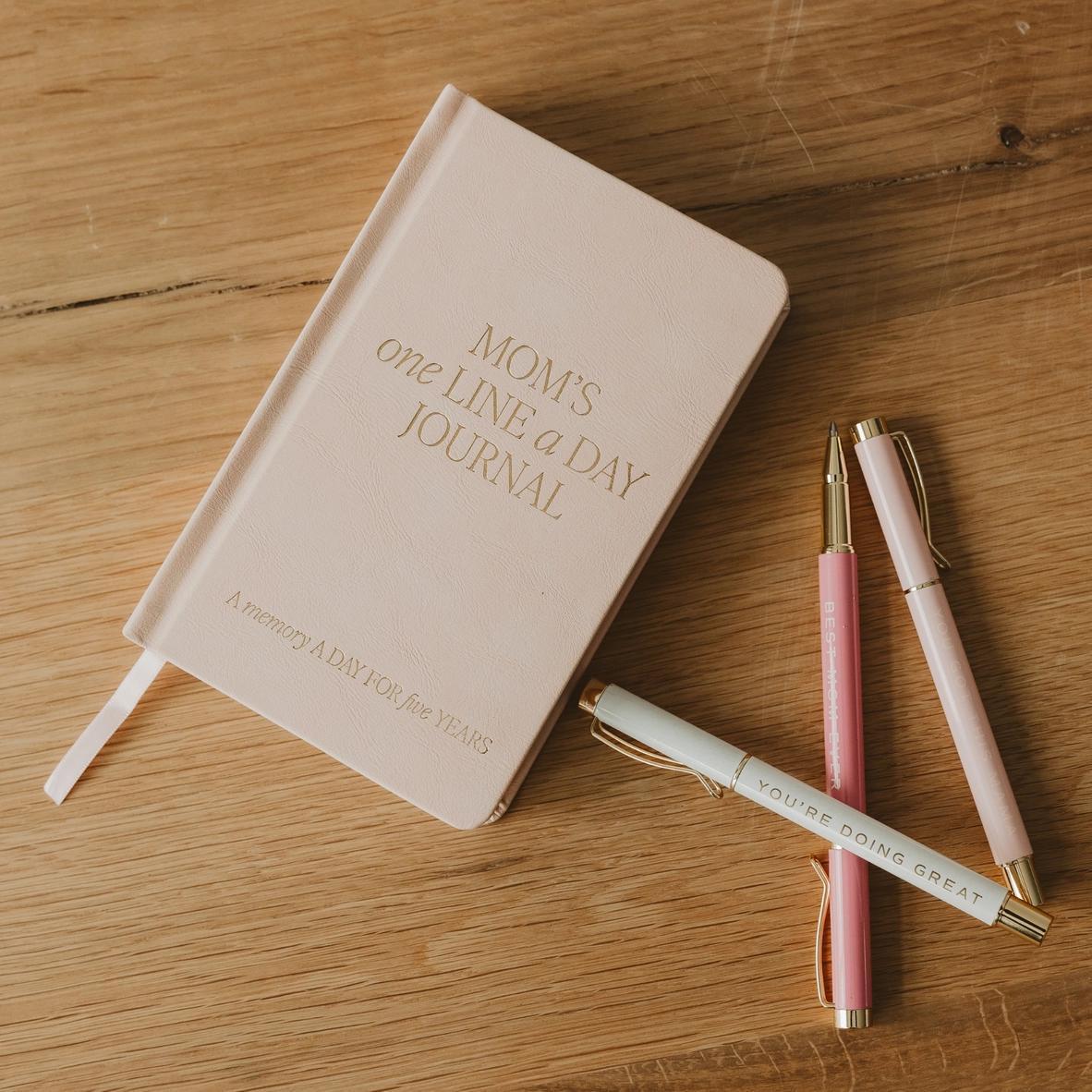 Mom's One Line A Day Leather Journal - Mother's Day Gifts