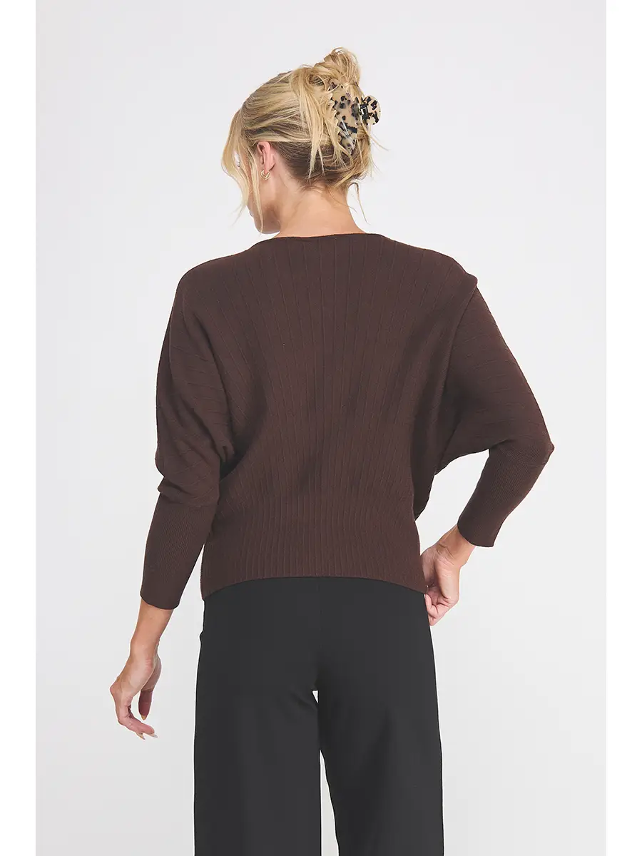 Long Sleeve Vertical Lines Sweater