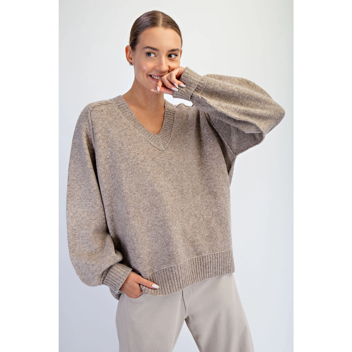 Oversized V-Neck Sweater