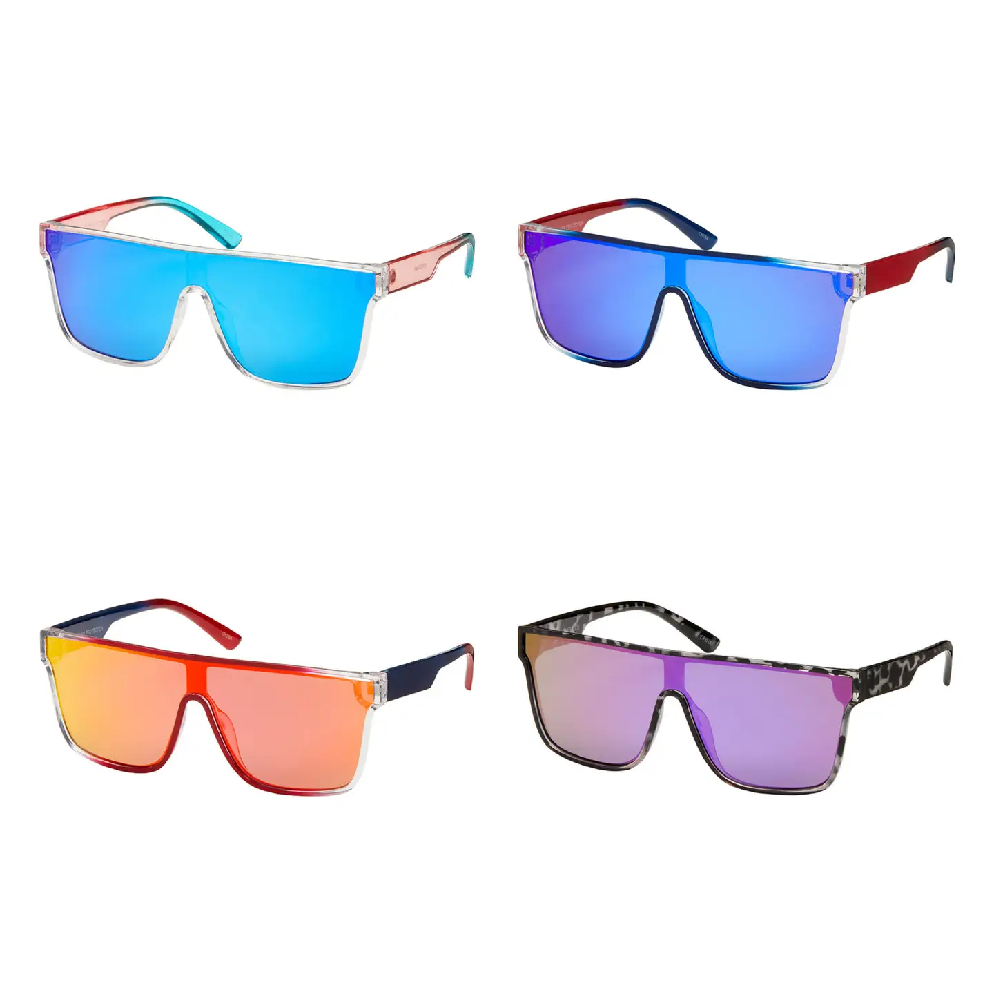Shields - Wrap Mirror Color Lens Sunglasses