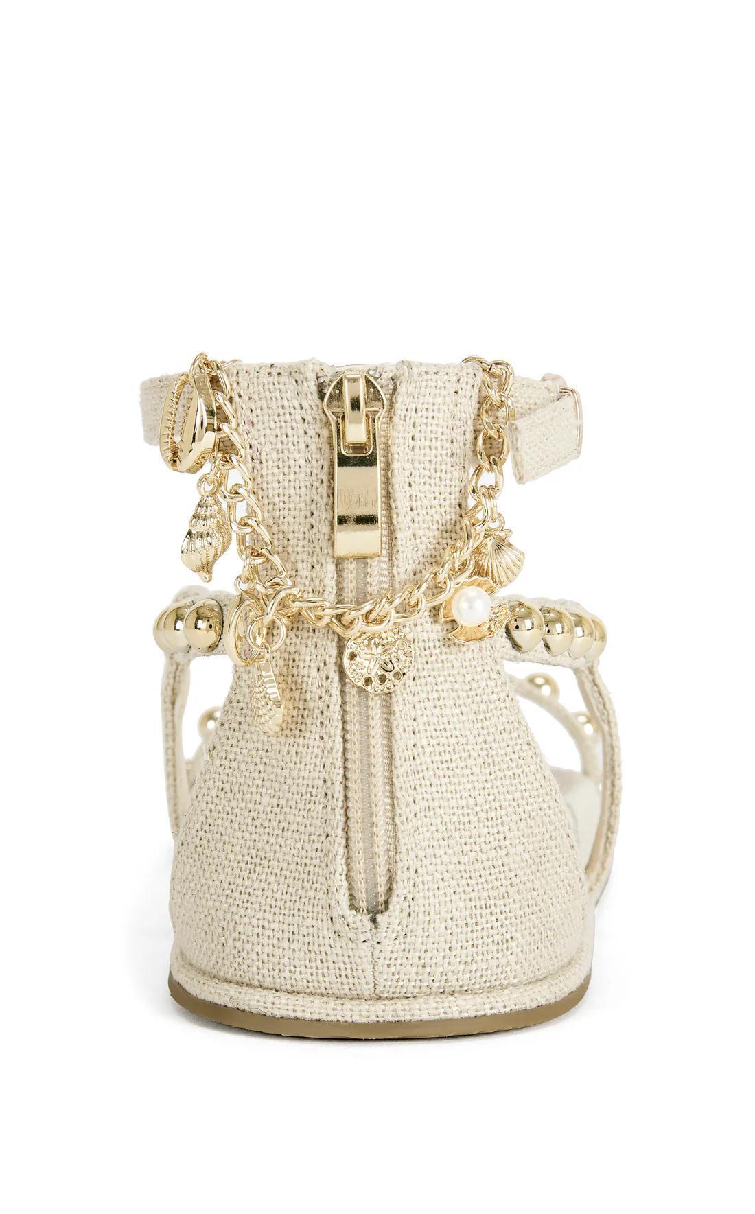 NAUTYCA - Natural Studded Flat Sandal