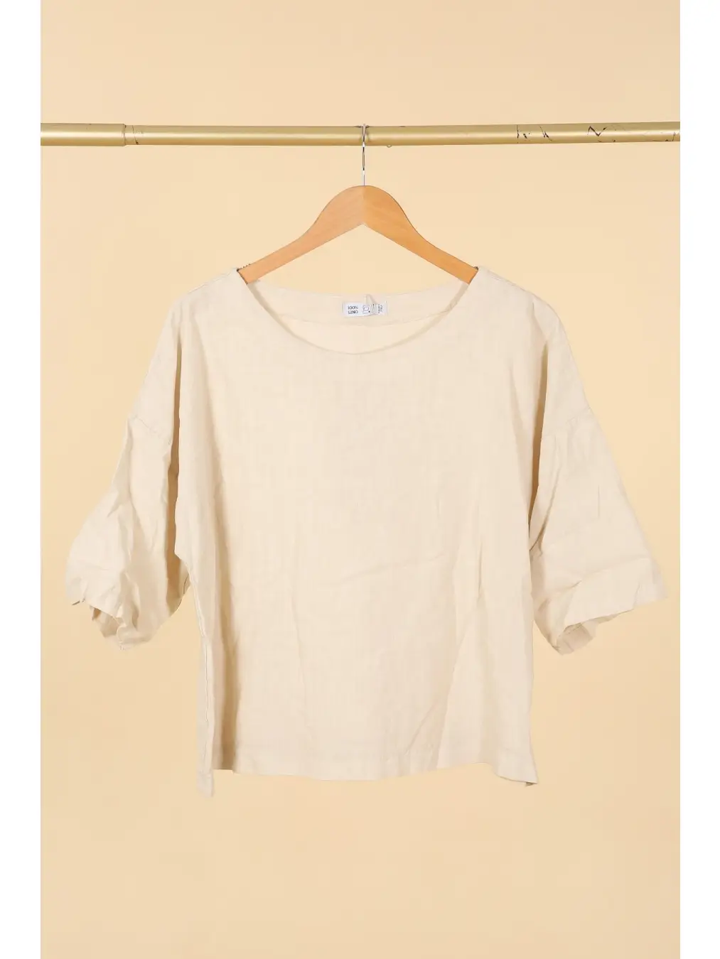 Round Neck Linen Top