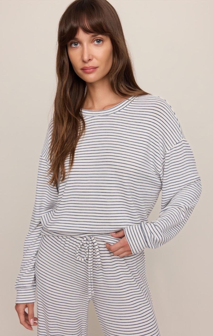 Classic Stripe L/S Top - Eclipse