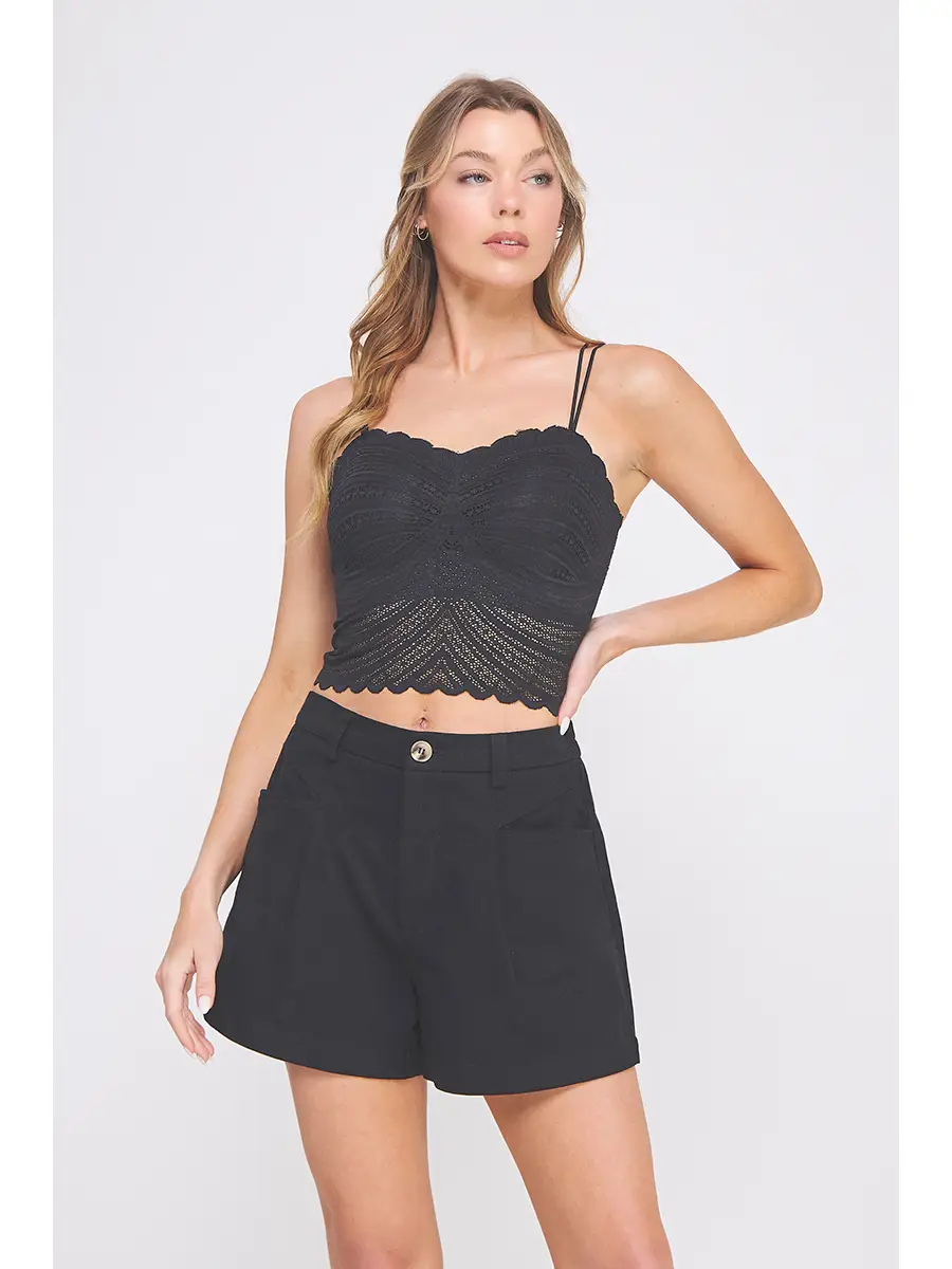 Fine Lace Pattern Scallop Bralette
