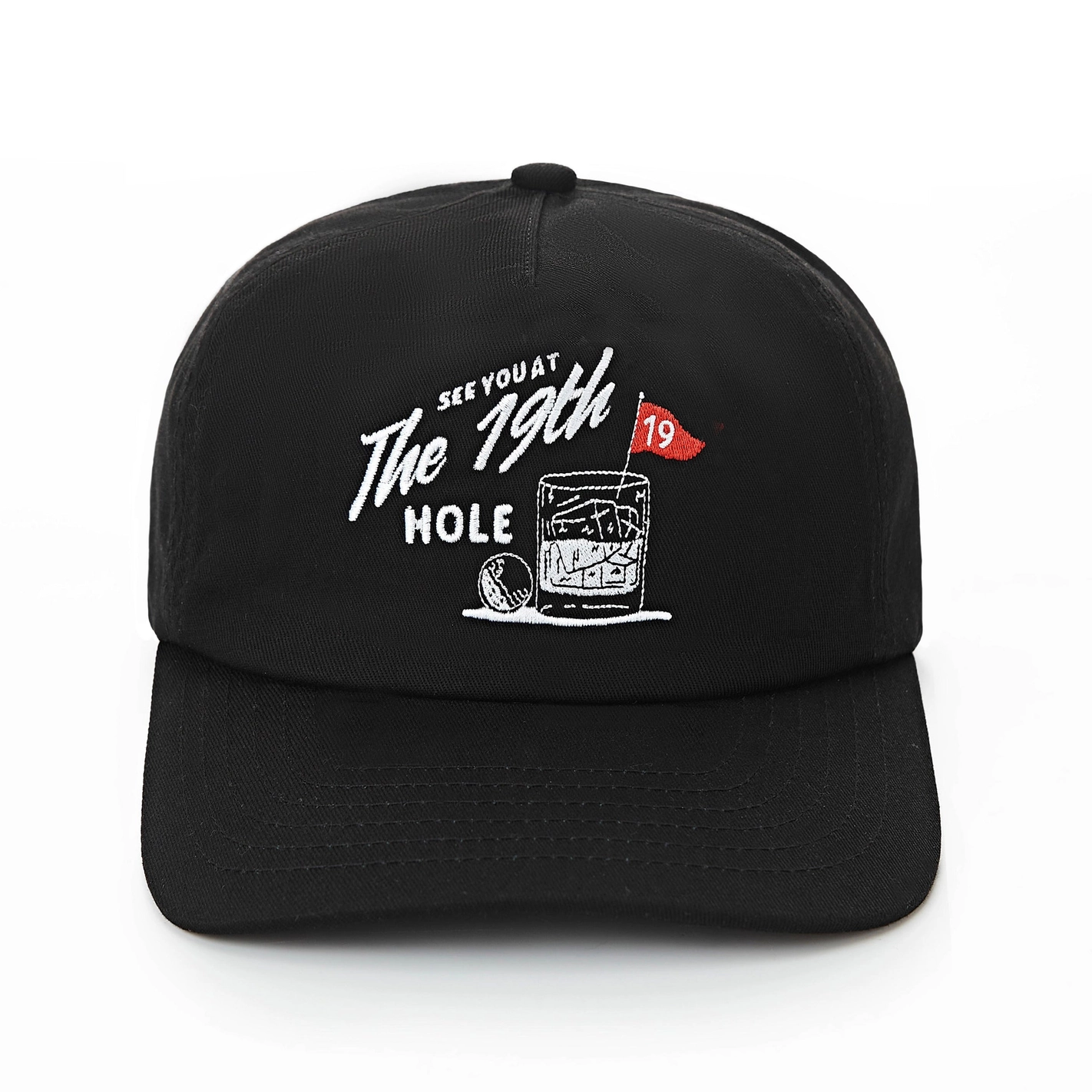 19th Hole Golf Snapback Hat - Cotton Embroidered