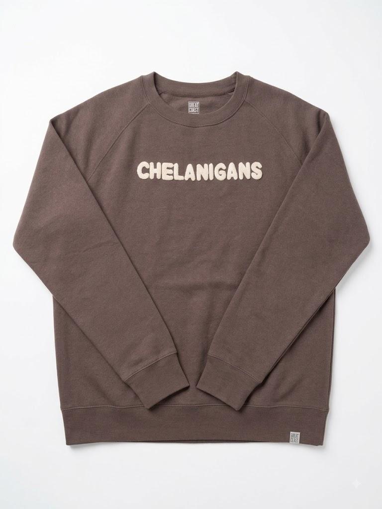 Chenille Unisex Crew - Chelanigans in Off White