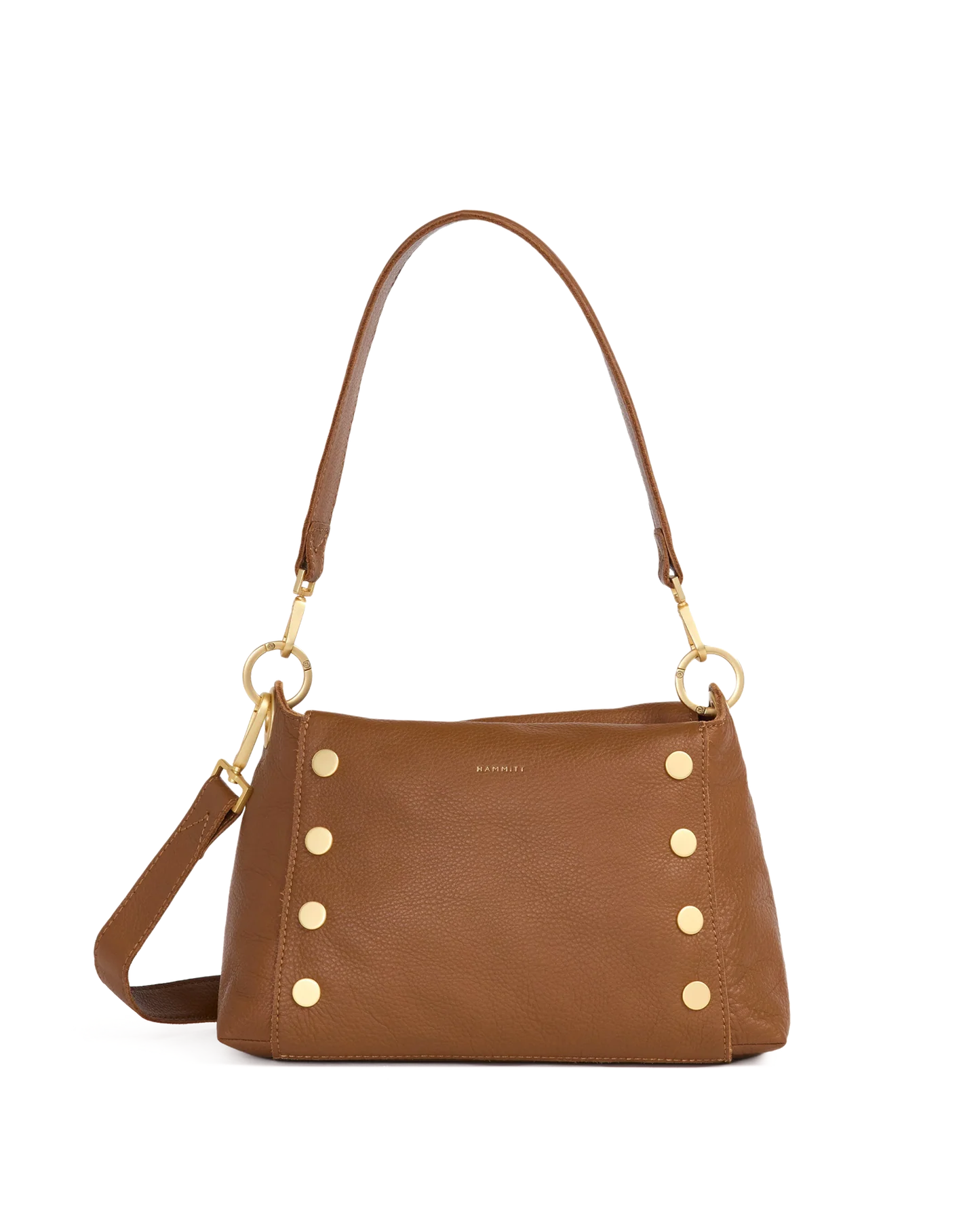Hammitt Bryant Med - Mahogany Pebble/Brushed Gold Red Zip
