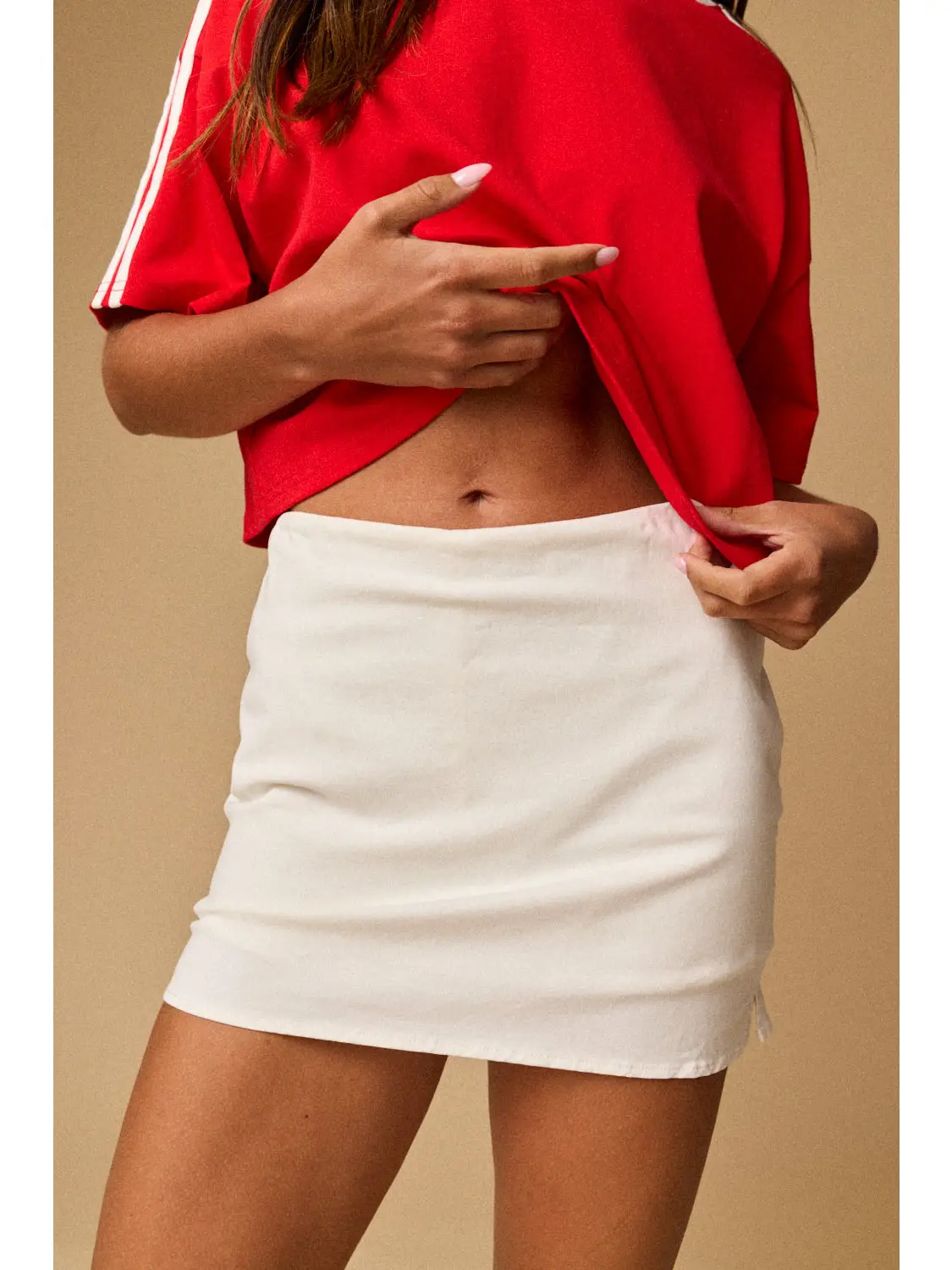 Minimal Mini Skort Slim Fit - White