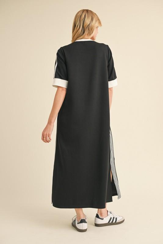 Sporty Chic Casual Maxi Dress