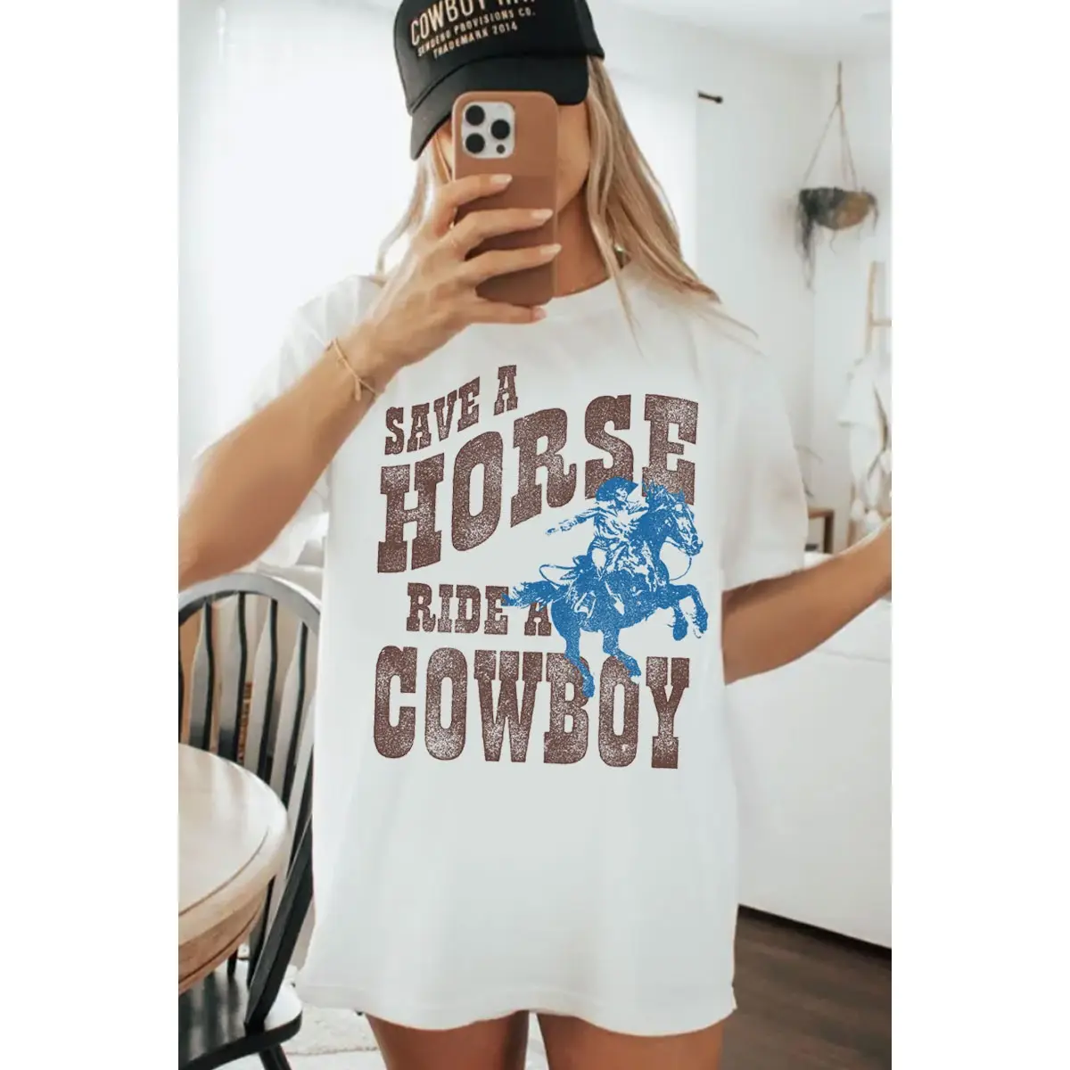 Save A Horse Oversized Mineral Graphic Tee