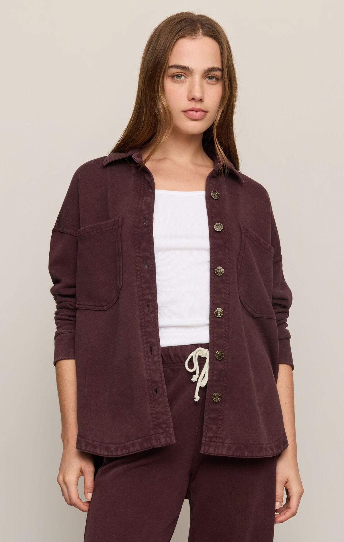 All Day Knit Jacket - Berry Noir