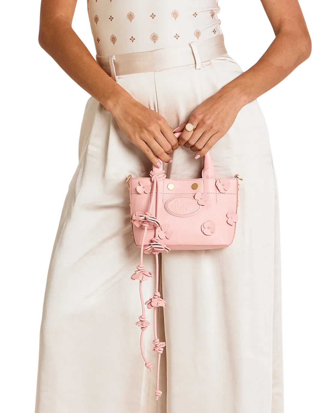 Hammitt Olympia Crossbody Mini - Flamingo Flora/Brushed Gold
