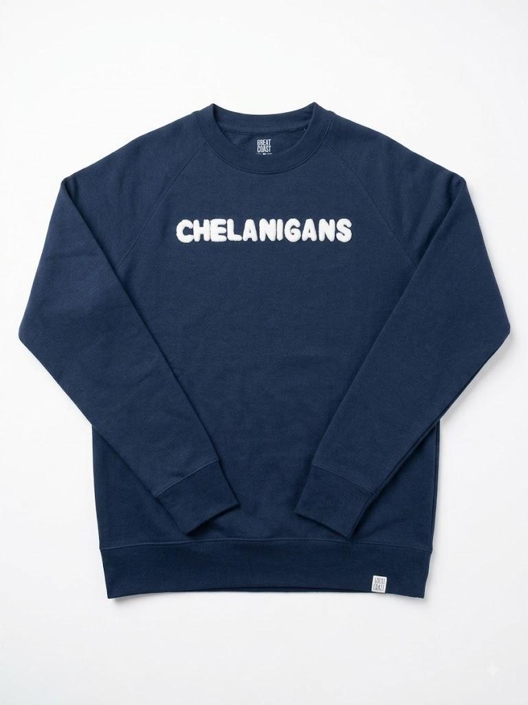 Chenille Unisex Crew - Chelanigans in Off White