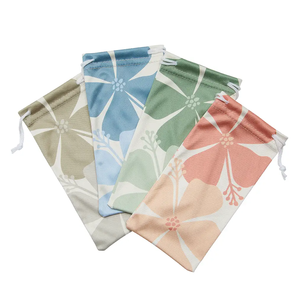 Flower Design Soft Drawstring Cases