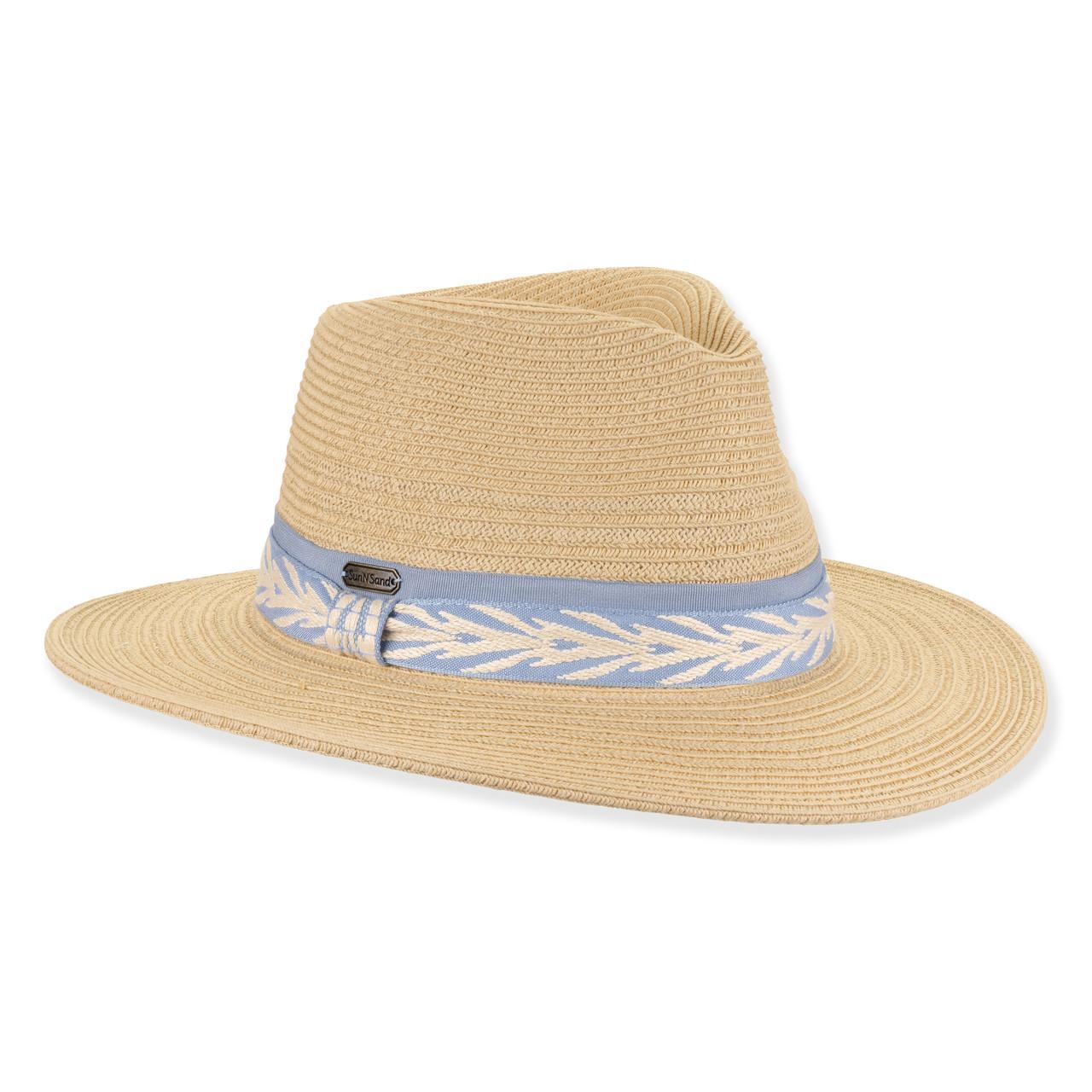 Womens Paper Braid Safari Hat Brim 3" - Natural