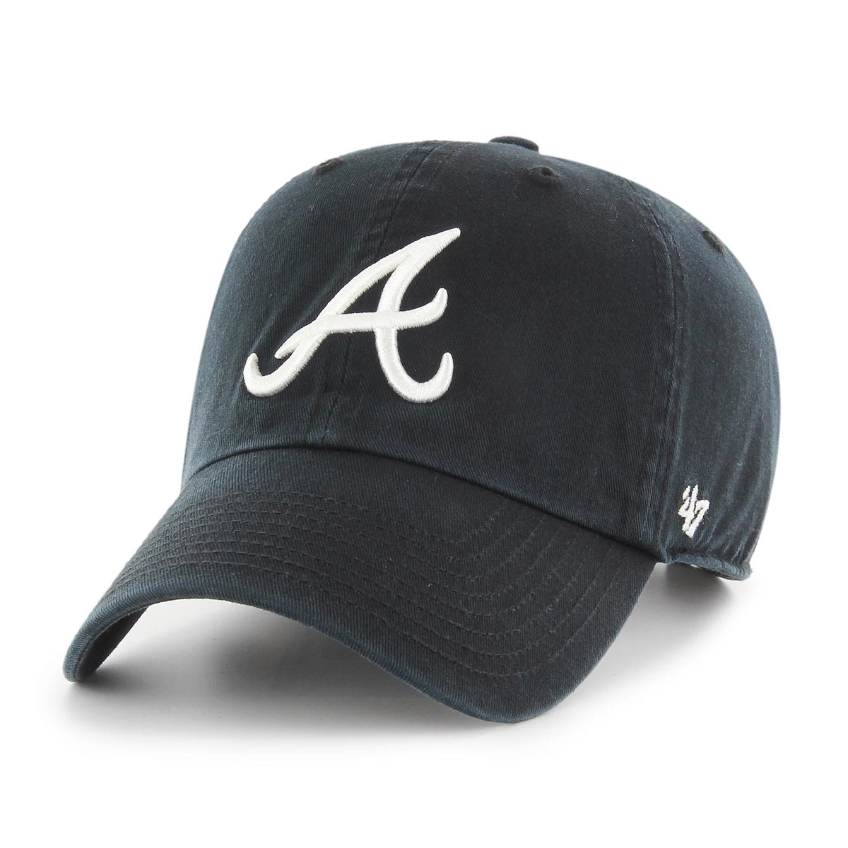 Atlanta Braves Black 47 Clean Up W/ No Loop Label - Black