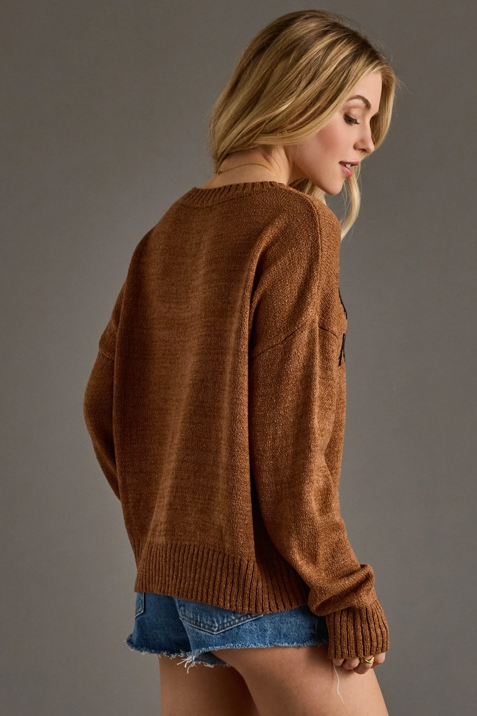 Brown Whiskey Weather Lightweight Sweater
