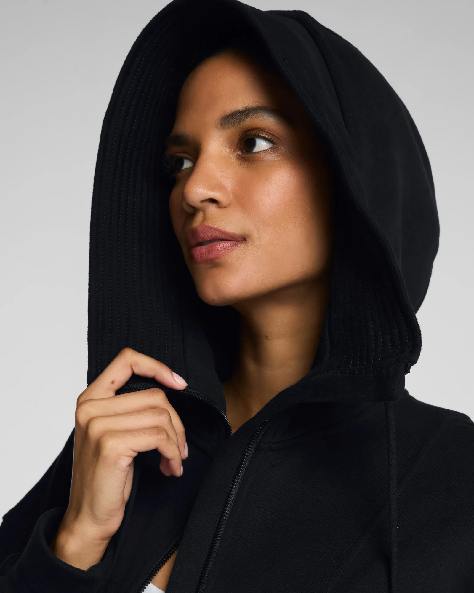 Spanx Boostup Cotton Fleece Full Zip Hoodie