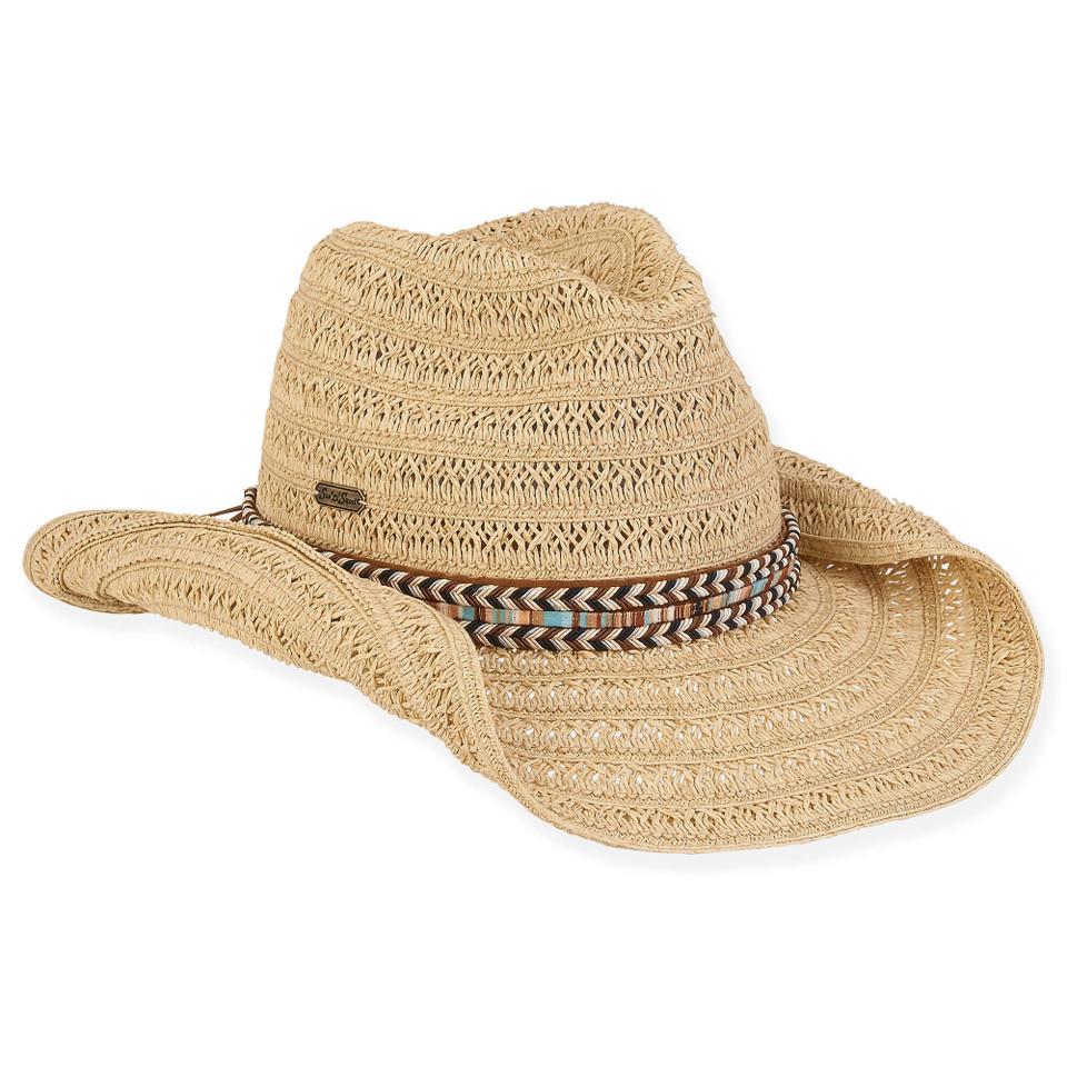 Paper Straw Western Hat Brim 3.5" - Natural