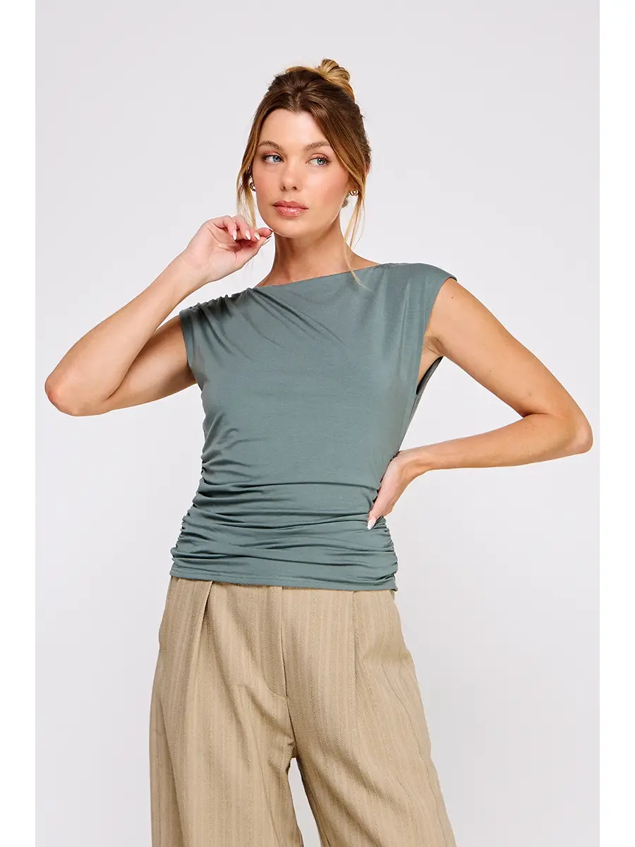 Sleeveless Scrunch Top