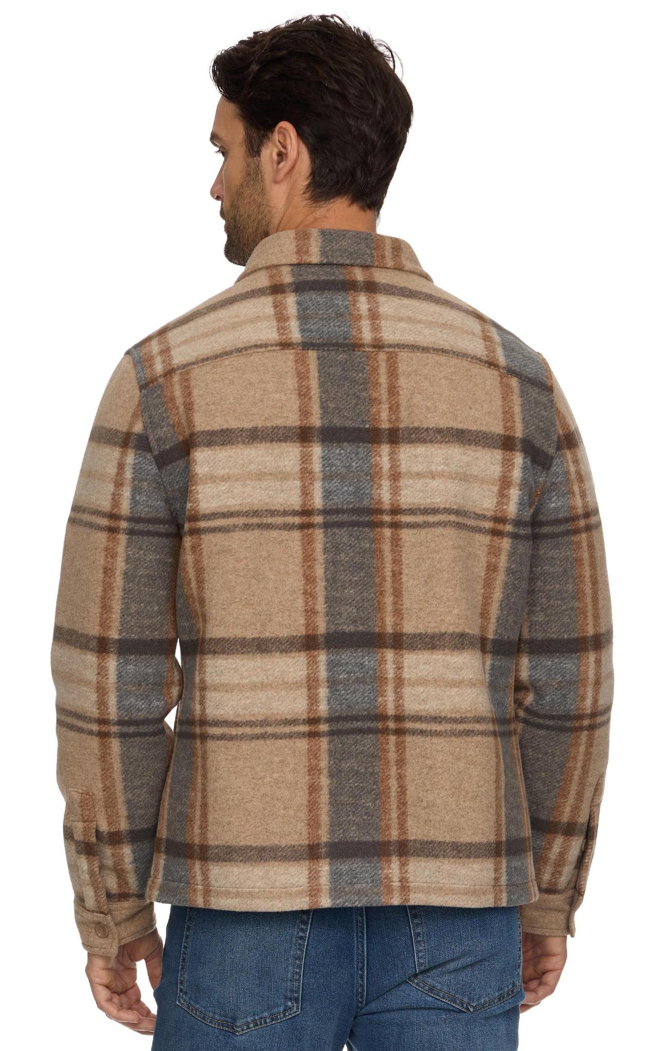 Woodville Brushed Jacket - Tan Multi
