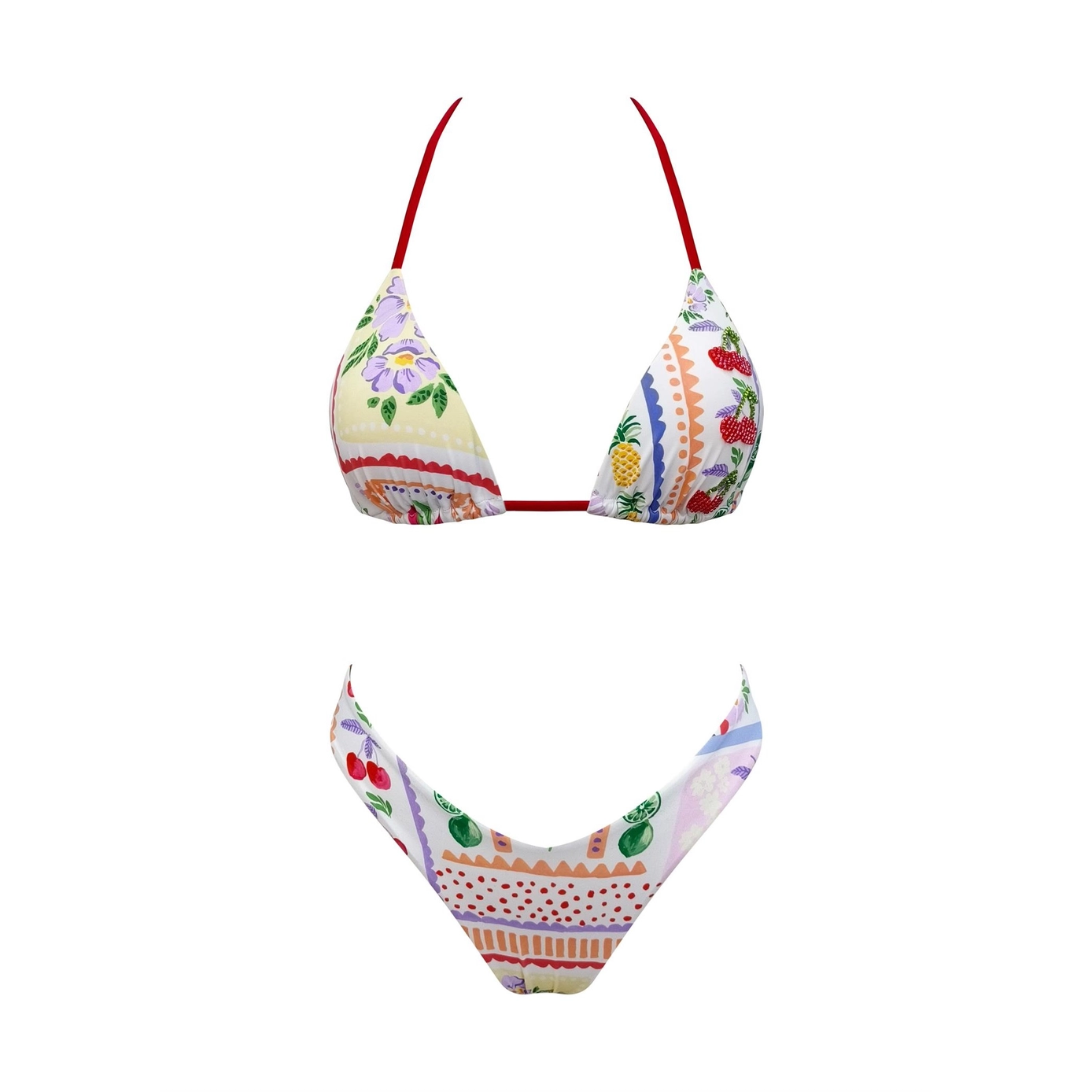 Cherry Garden Bikini Bottom - Red