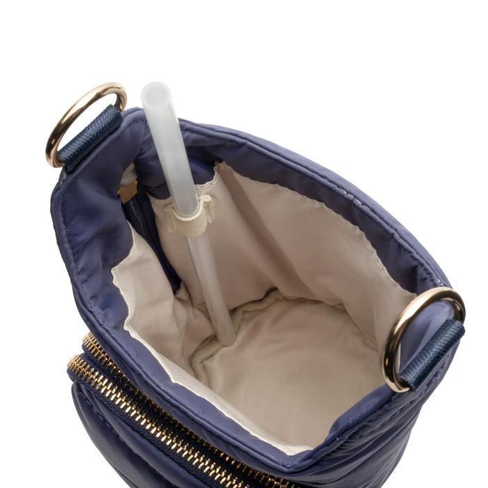 HydroBag Navy Matte with Solid Vegan Leather Strap