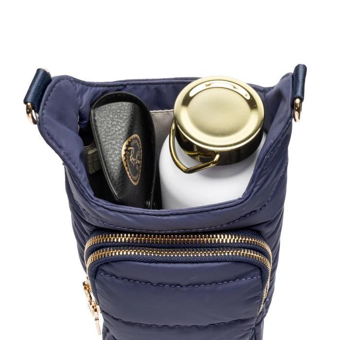 HydroBag Navy Matte with Solid Vegan Leather Strap