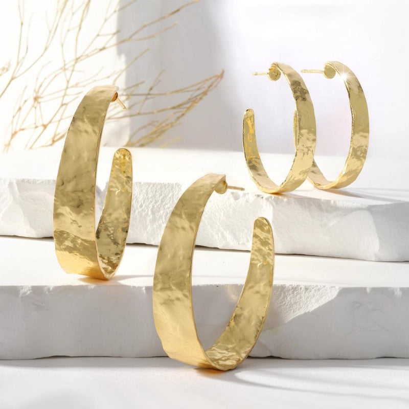 Splendid Iris Timeless High-Shine Gold Hoop Earrings