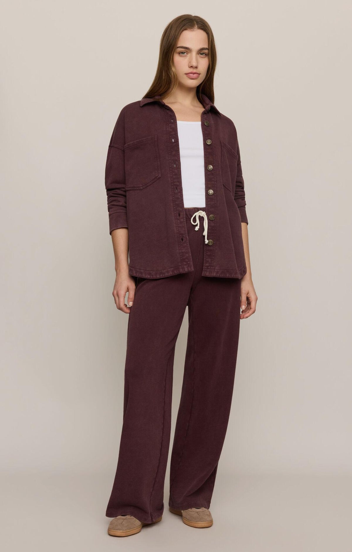 All Day Knit Jacket - Berry Noir