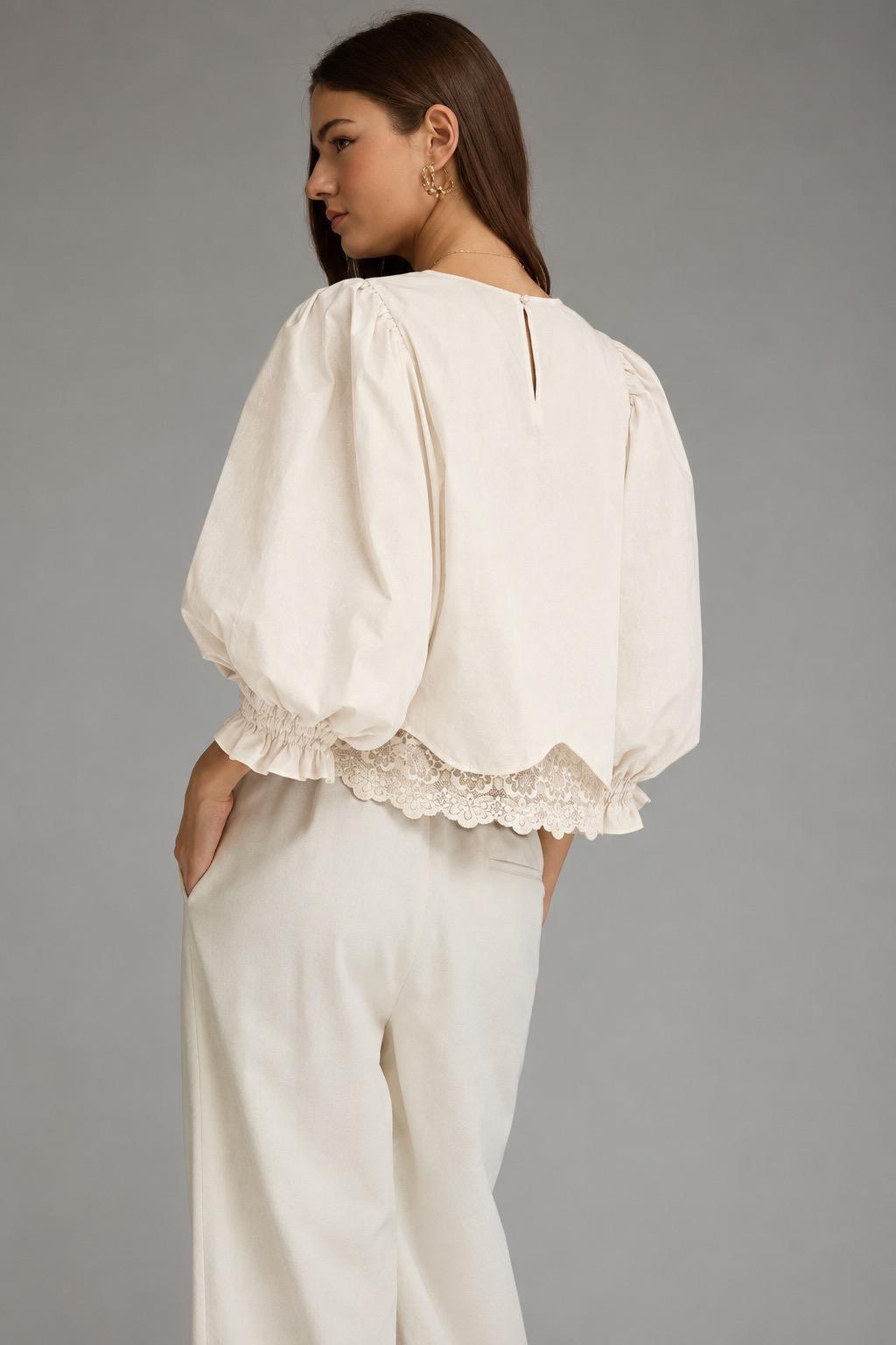 Lace Hem Top