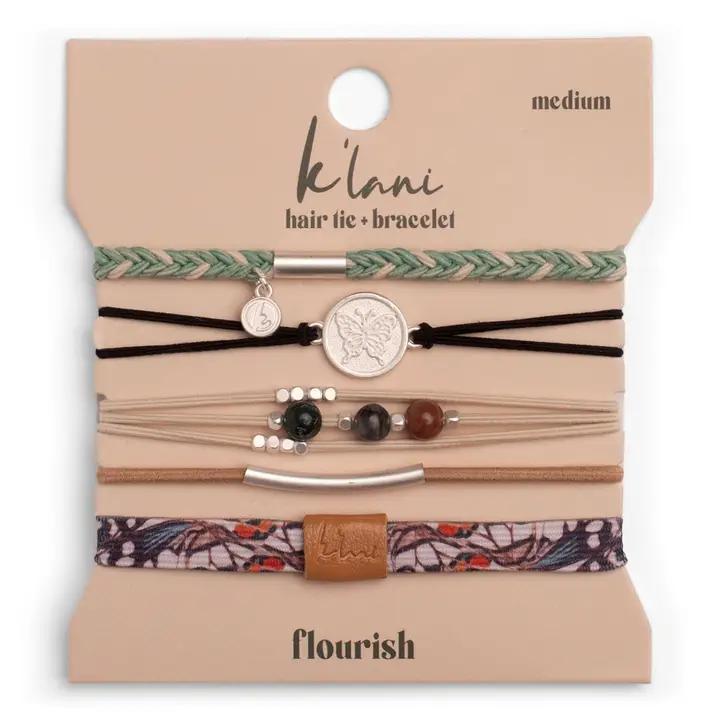 Flourish Natural Butterfly Hair Tie Bracelets Medium