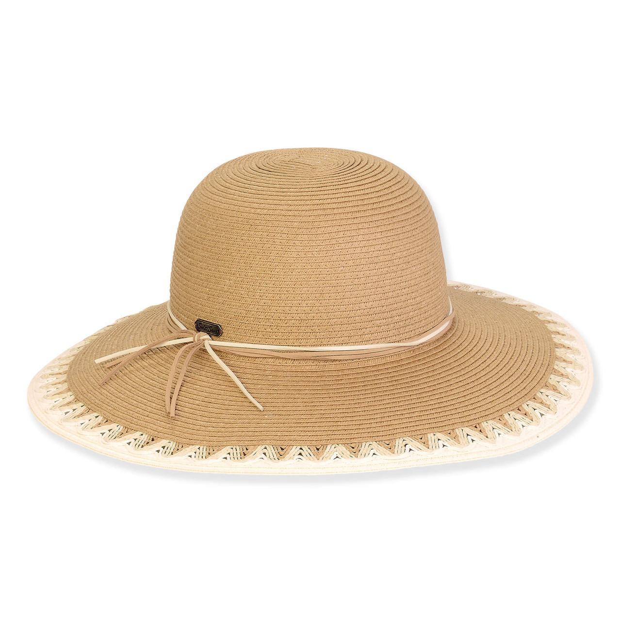Paperbraid Floppy Hat Brim 4" - Tan