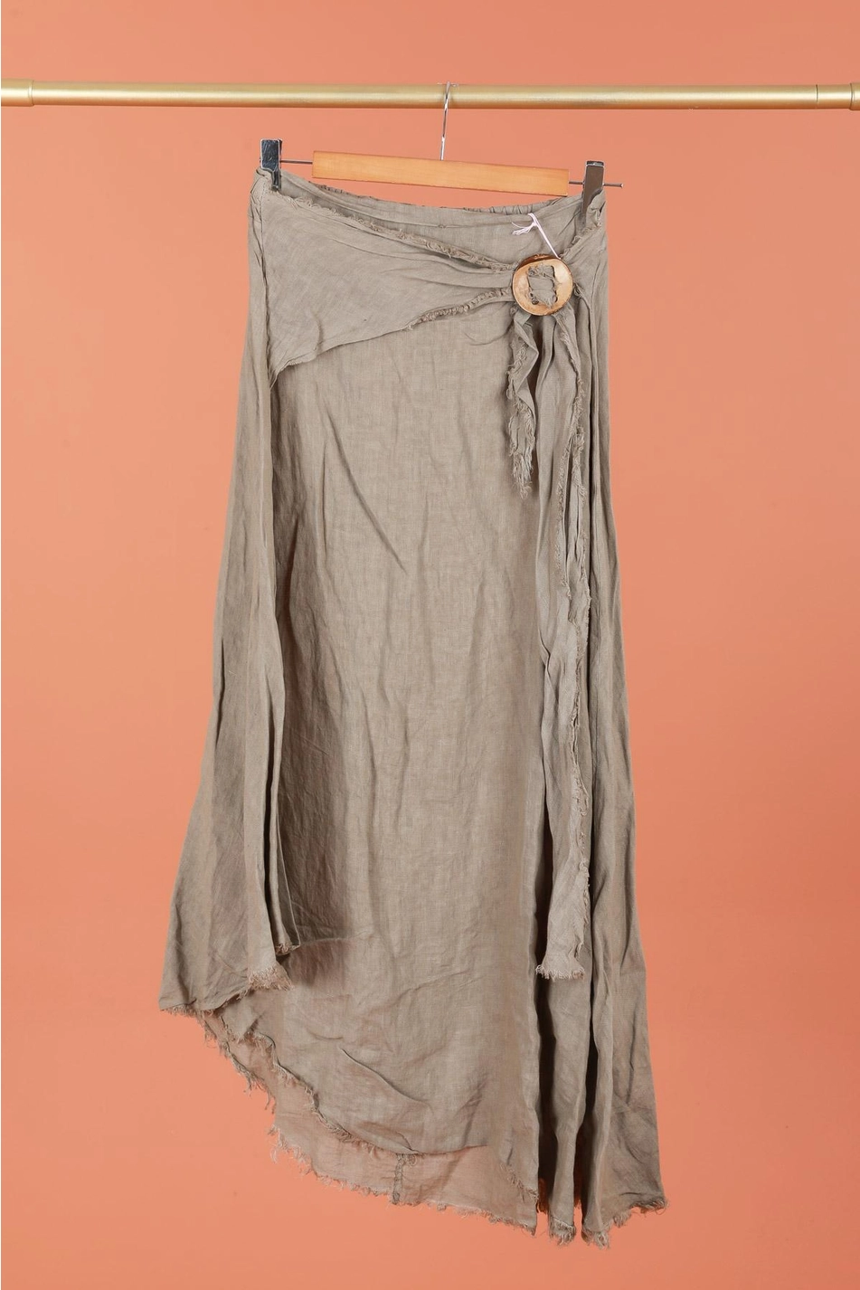 Linen Skirt w/Drawstrings