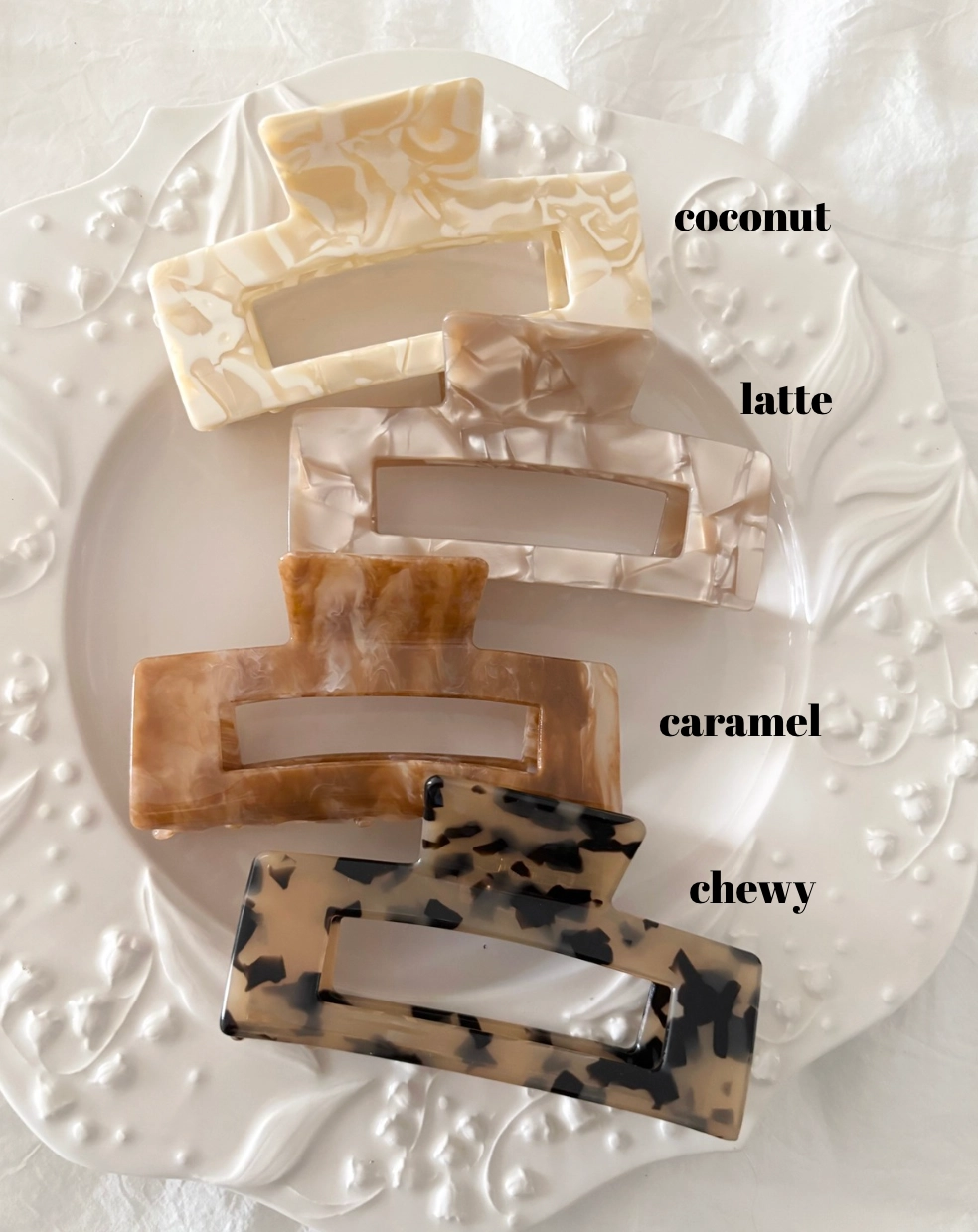 Assorted Acetate Jumbo Hair Claws - Betty