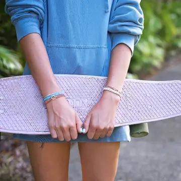 Live Teal and Coral with Gold Accent Hair Tie Bracelets