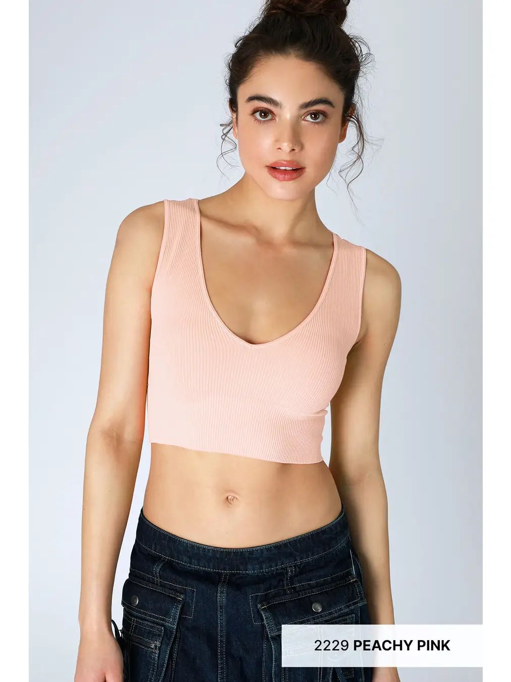 Plunge V-Neck Crop Top