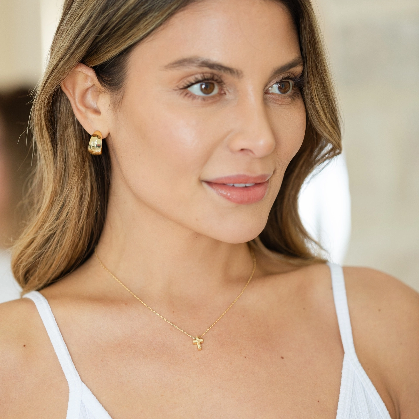 Small Rounded Trending Hoops - Gold
