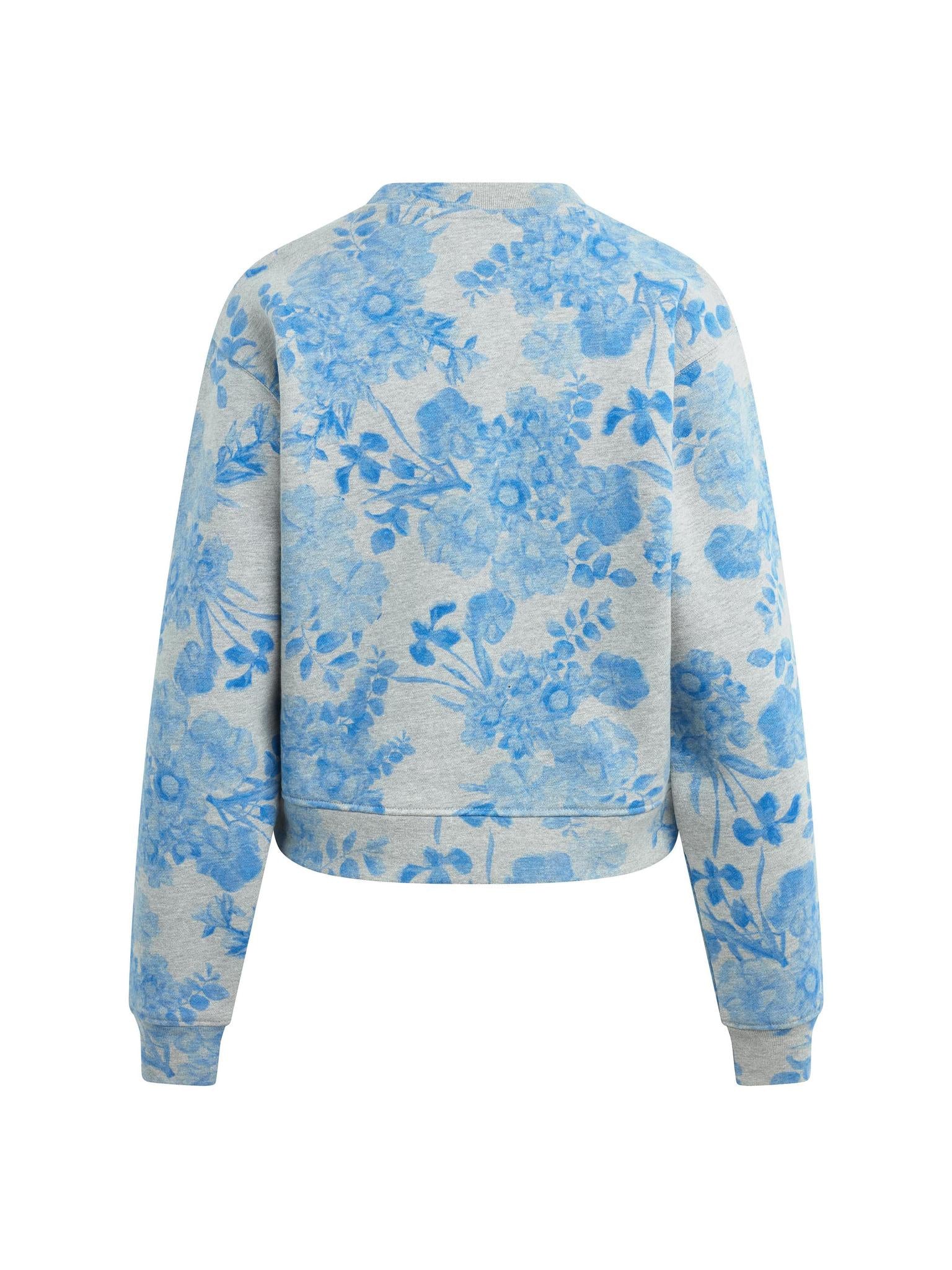 The Favorite Classic Embossed Sweatshirt - Distressed Floral Print