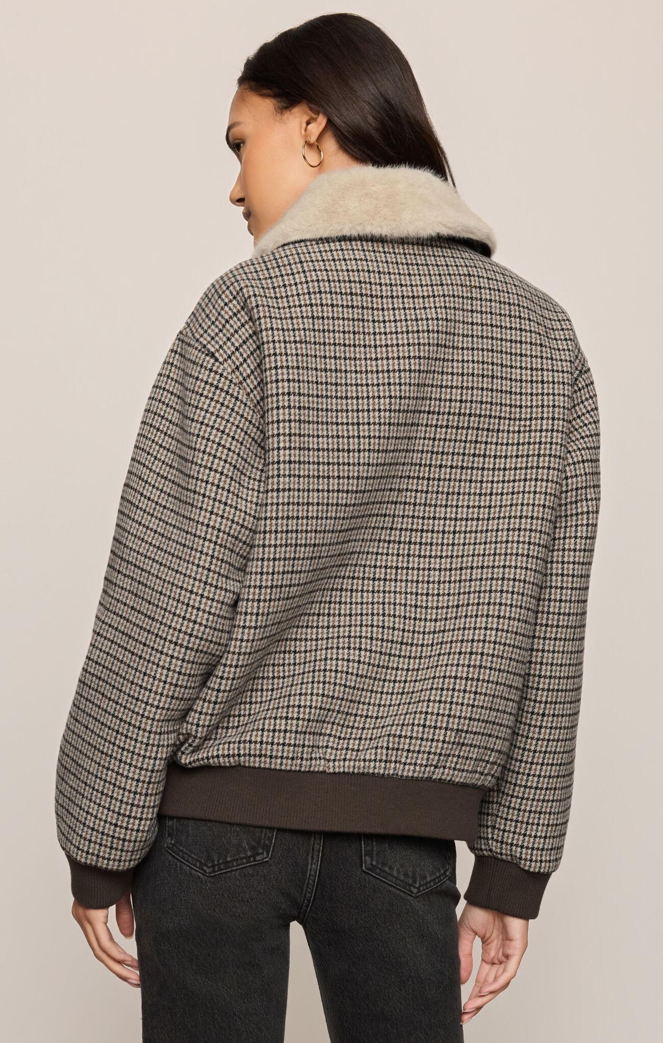 Tavi Plaid Bomber Jacket - Cocoa Bean