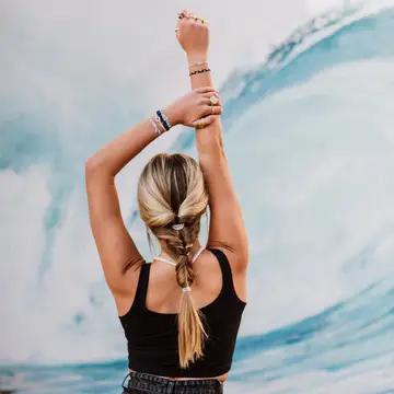 Dream Shades of Blue with Silver Accents Hair Tie Bracelets