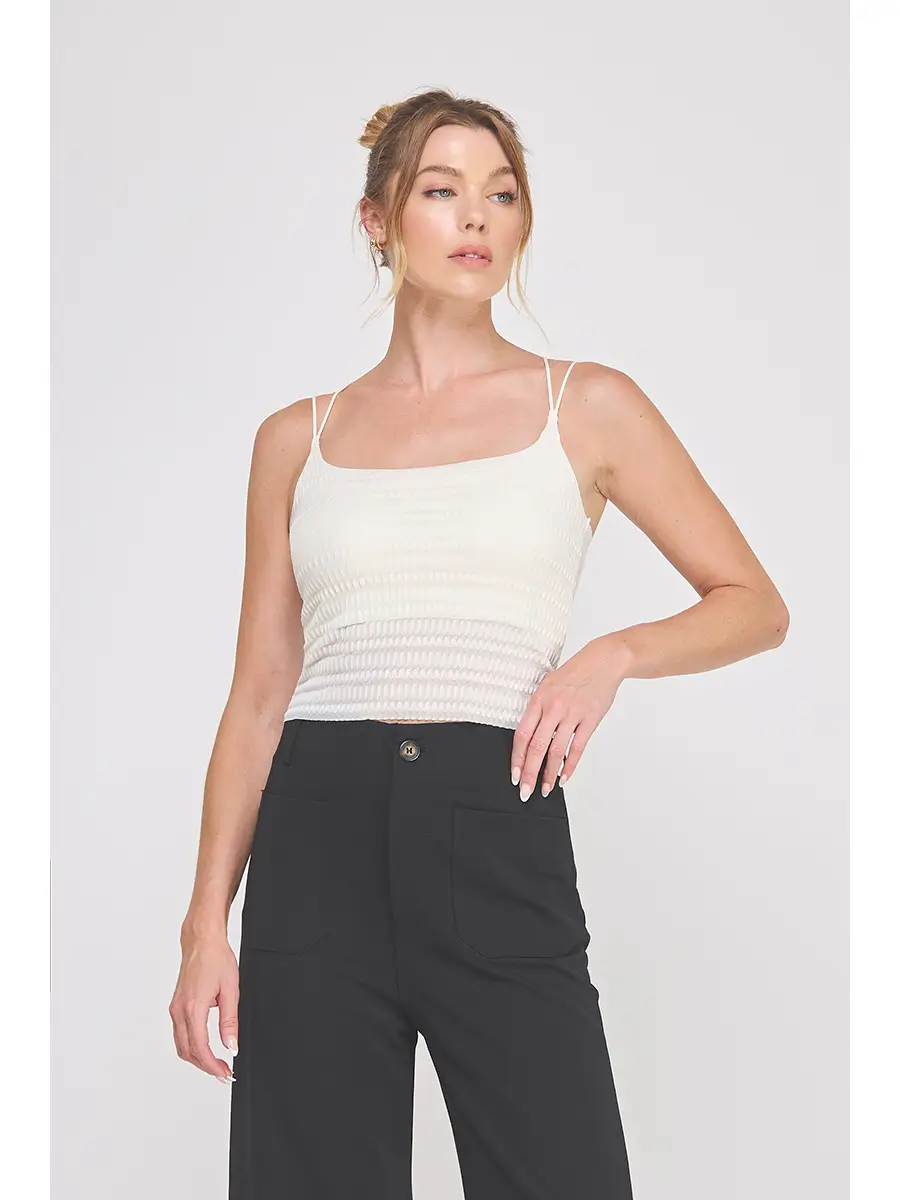 Zig Zag Patterned Bralette Cami