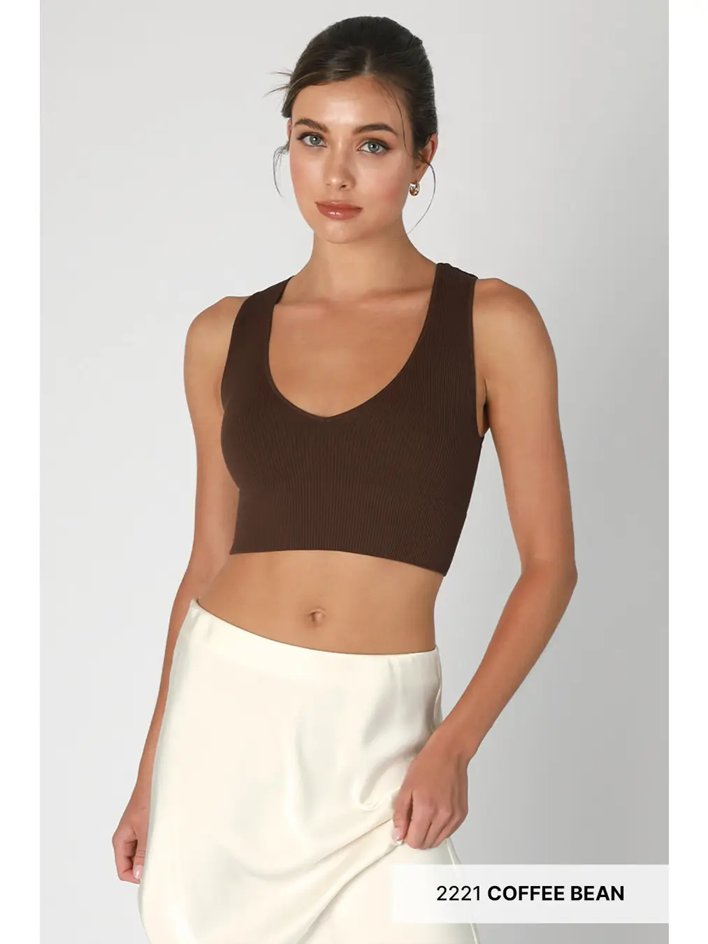 Plunge V-Neck Crop Top