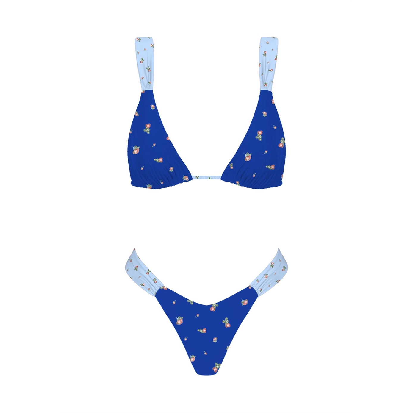 Summer Romance Bikini Bottom - Double Blue