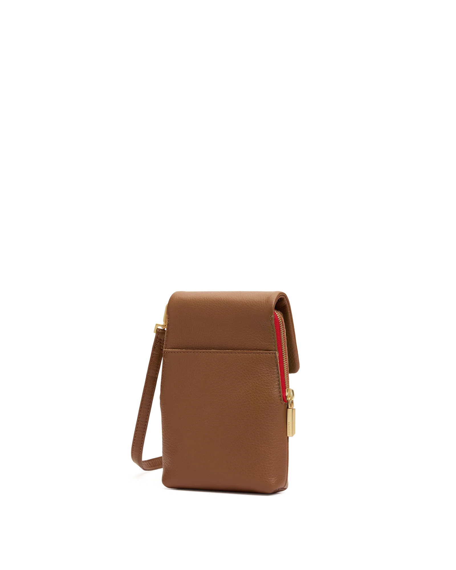 Hammitt VIP Mobile - Mahogany Pebble/Brushed Gold Red Zip